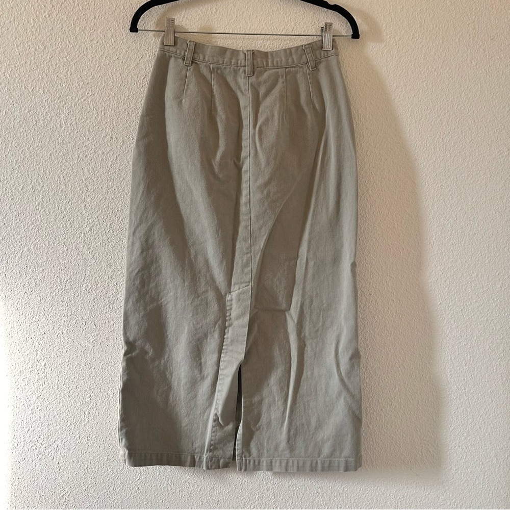 FORENZA VTG Denim Midi Skirt Olive Gray Women Size 3 - Picture 4 of 10